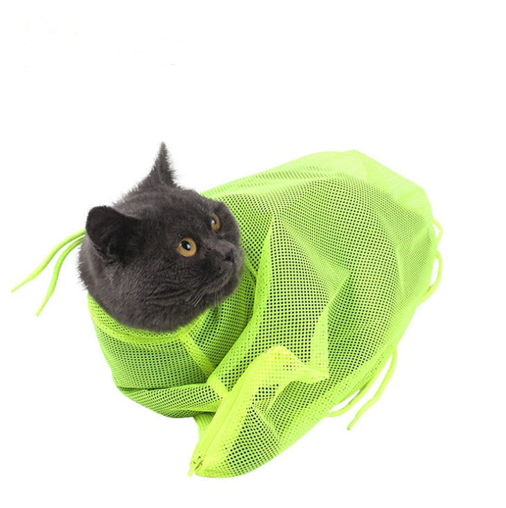 Adjustable Soft Cat Grooming Bag - Mesh Shower & Nail Trimming