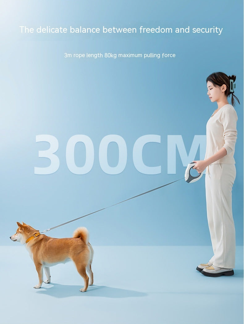 Ring with Light Pet Leash - Automatic Retractable