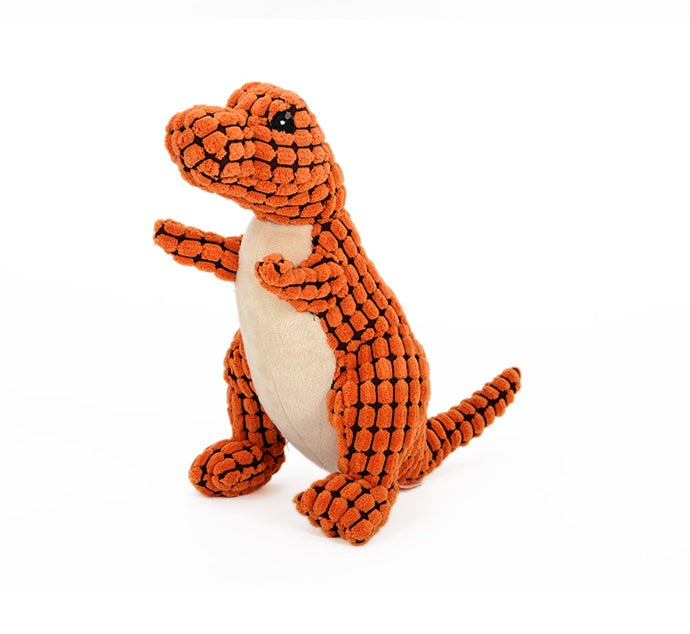 Plush Dinosaur Chew Toy for Large Dogs