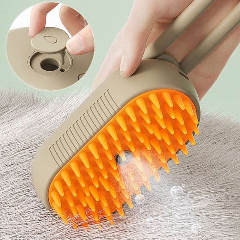 3-in-1 Electric Cat & Dog Steam Brush - Hair Removal