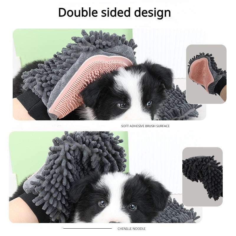 2-in-1 Pet Bathing Brush & Grooming Glove