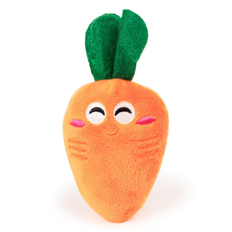 Carrot Plush Chew Toy for Dogs & Puppies