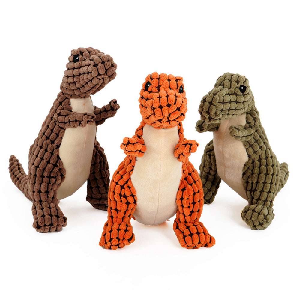 Plush Dinosaur Chew Toy for Large Dogs