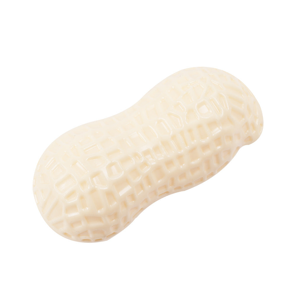 Squeaky Rubber Peanut Chew Toy for Pets