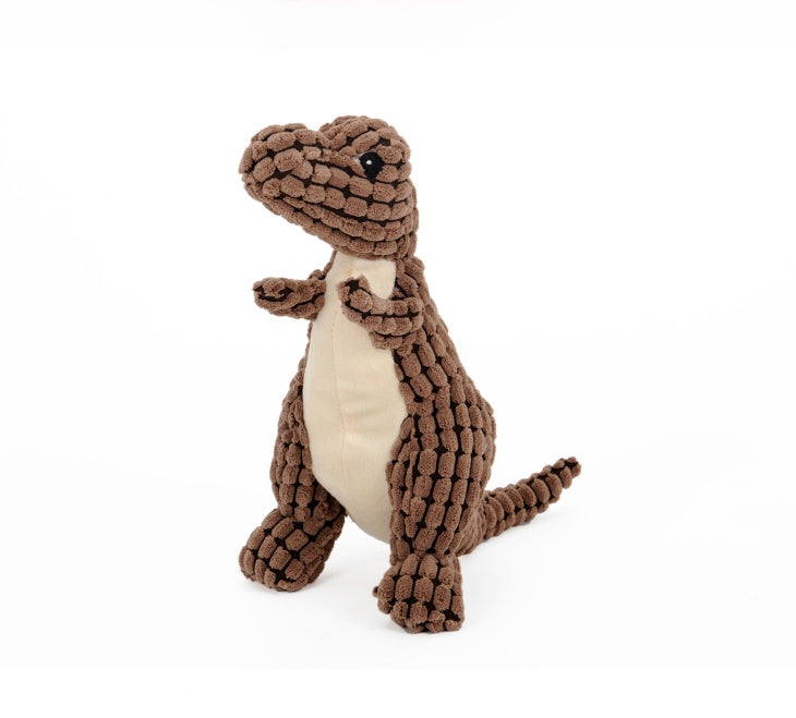 Plush Dinosaur Chew Toy for Large Dogs