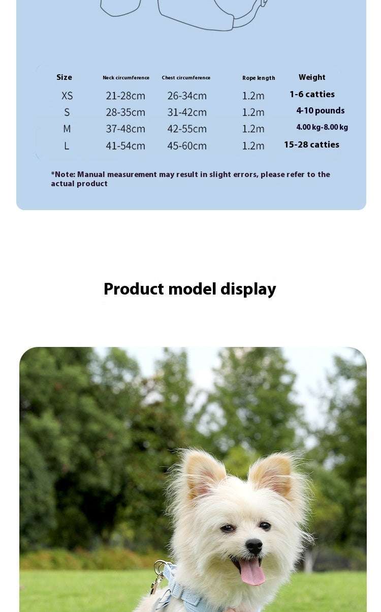 Dog Rope Leash Vest-style Chest Strap Dog Leash