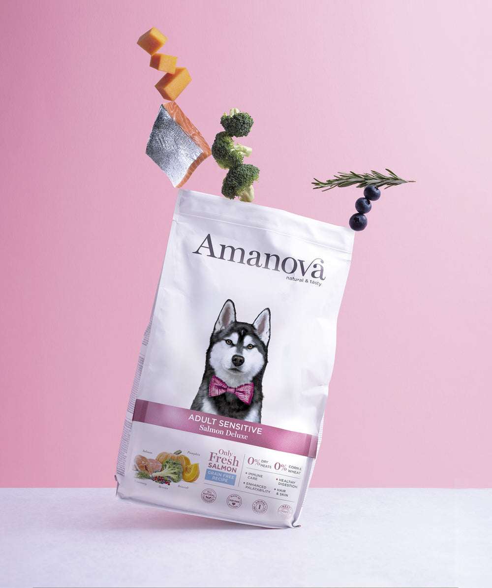Amanova Adult Sensitive Salmon Deluxe — Pienso sin cereales para perros adultos