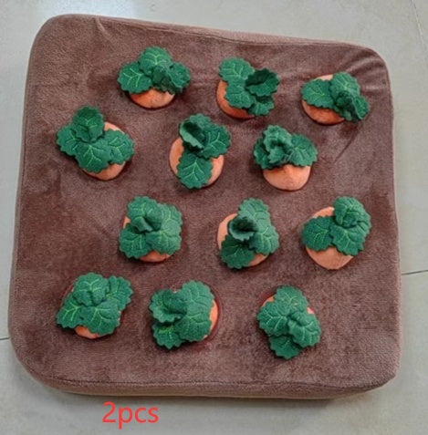 Carrot Plush Chew Toy for Dogs & Puppies
