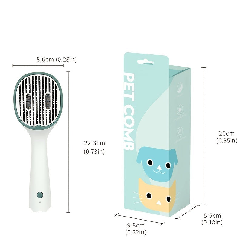 UVC Sterilization Cat & Dog Grooming Comb - Self-Cleaning Slicker Brush