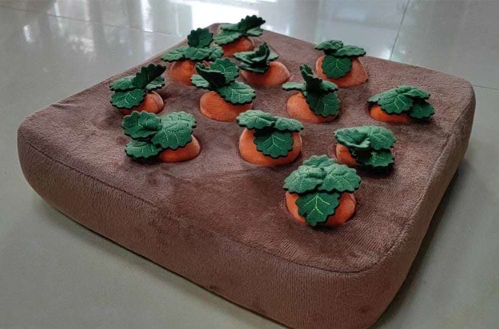 Carrot Plush Chew Toy for Dogs & Puppies