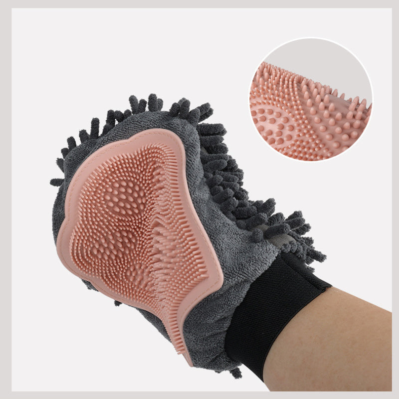 2-in-1 Pet Bathing Brush & Grooming Glove