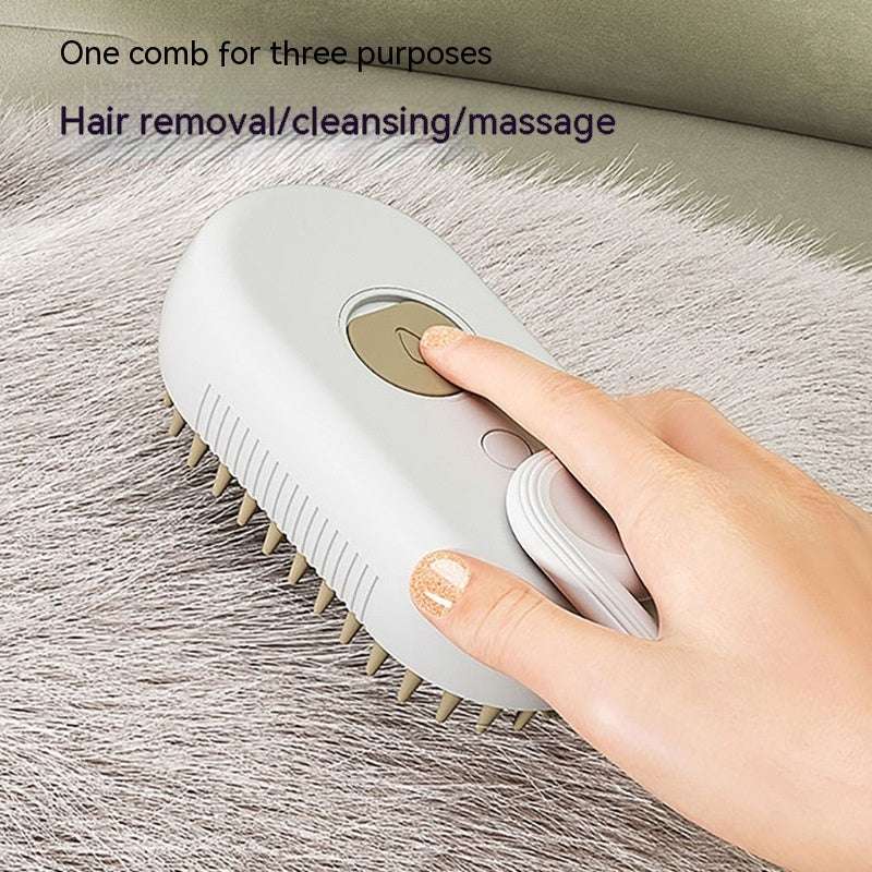 3-in-1 Electric Cat & Dog Steam Brush - Hair Removal