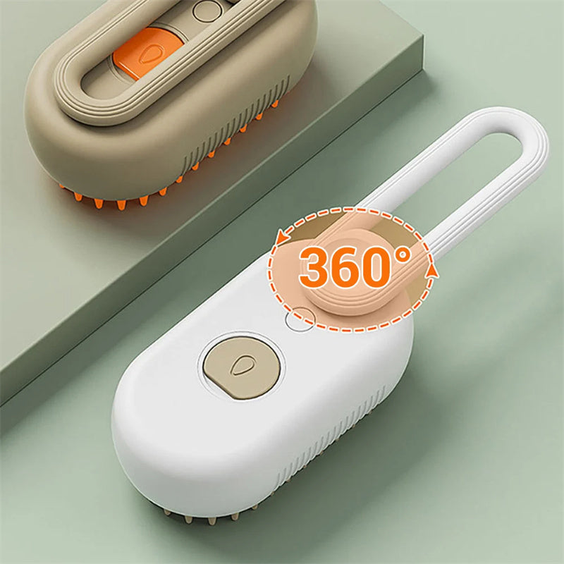 3-in-1 Electric Cat & Dog Steam Brush - Hair Removal