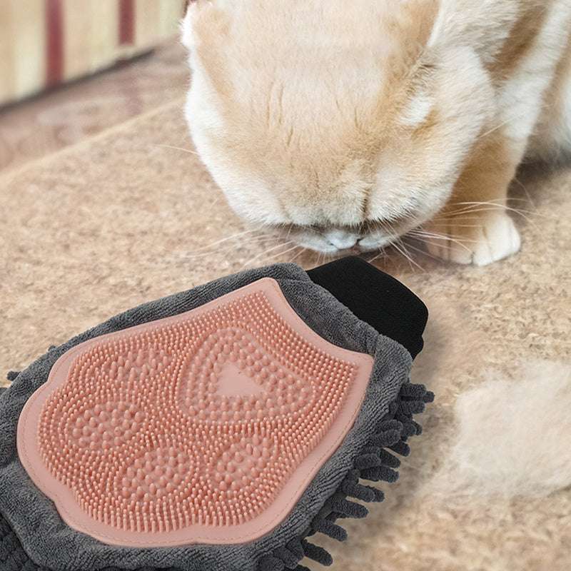 2-in-1 Pet Bathing Brush & Grooming Glove