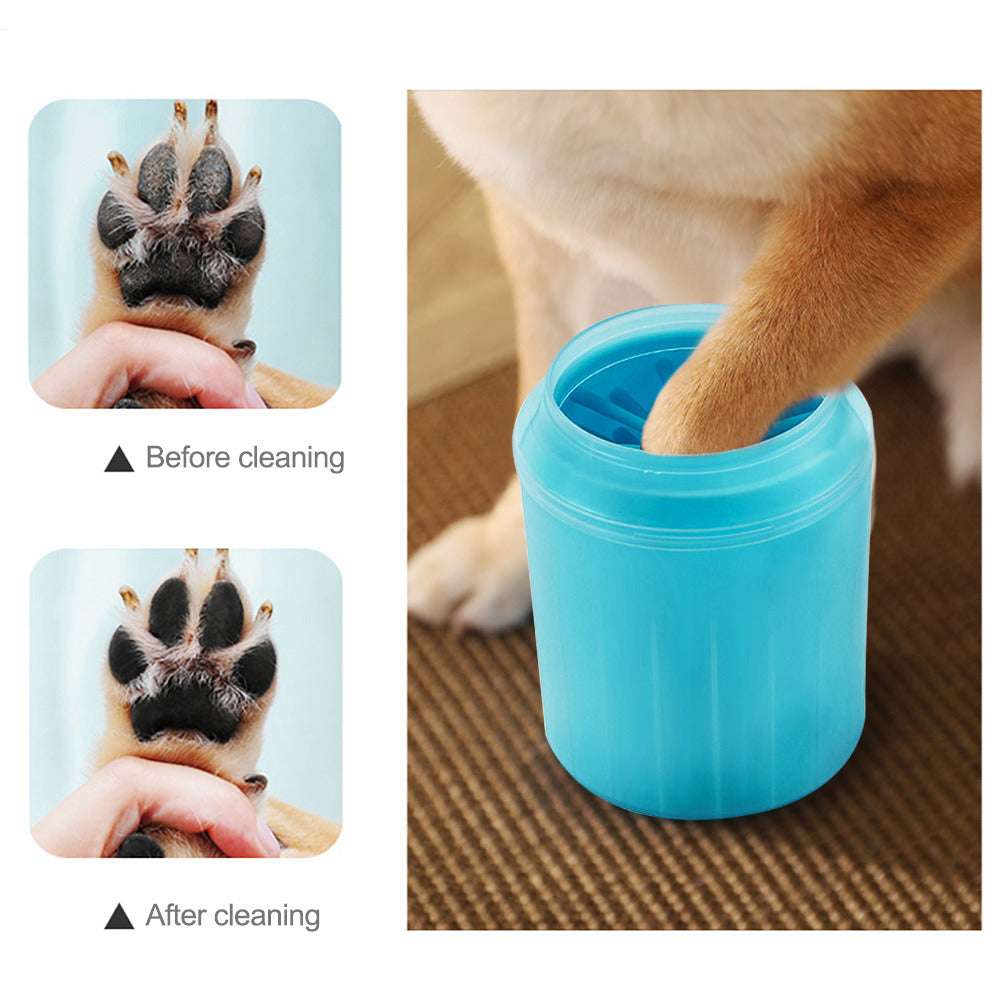 Dog Foot Cup Paw Washer Cleaner Dog Cat Foot Cleaning Brush Soft Silicone Dog Paw Cleaning Tool Pet Paw Cleaning Bucket Supplies