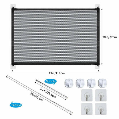 Portable Mesh Pet Safety Gate for Stairs & Doors