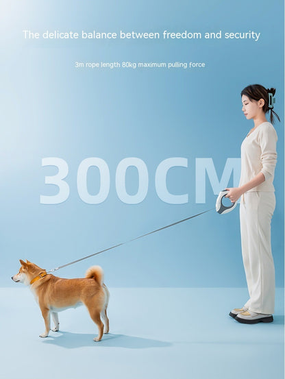 Ring with Light Pet Leash - Automatic Retractable