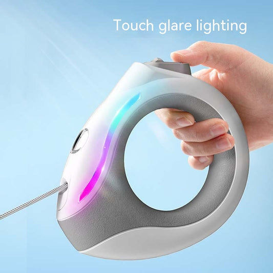 Ring with Light Pet Leash - Automatic Retractable