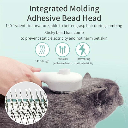 UVC Sterilization Cat & Dog Grooming Comb - Self-Cleaning Slicker Brush