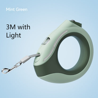 Ring with Light Pet Leash - Automatic Retractable
