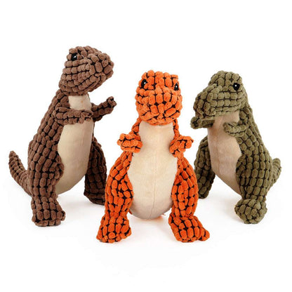 Plush Dinosaur Chew Toy for Large Dogs