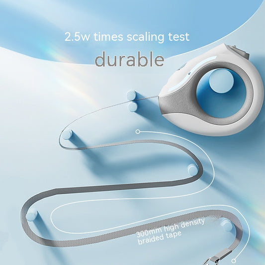 Ring with Light Pet Leash - Automatic Retractable