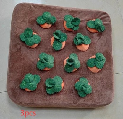 Carrot Plush Chew Toy for Dogs & Puppies