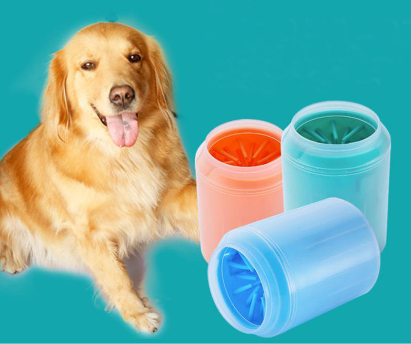 Dog Foot Cup Paw Washer Cleaner Dog Cat Foot Cleaning Brush Soft Silicone Dog Paw Cleaning Tool Pet Paw Cleaning Bucket Supplies