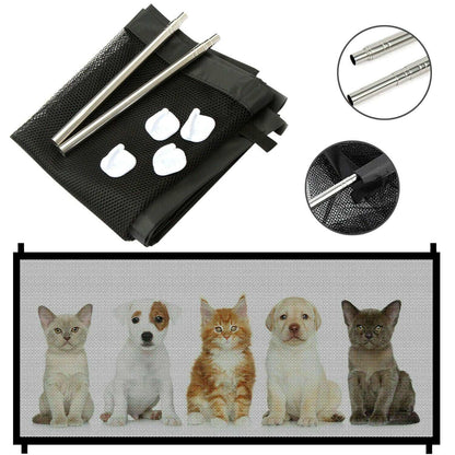 Portable Mesh Pet Safety Gate for Stairs & Doors