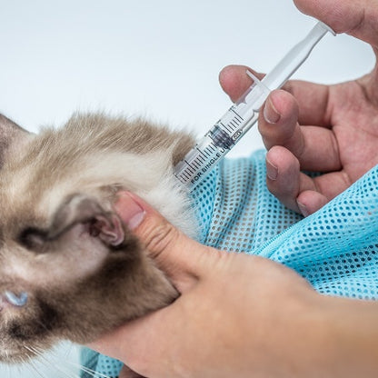 Adjustable Soft Cat Grooming Bag - Mesh Shower & Nail Trimming