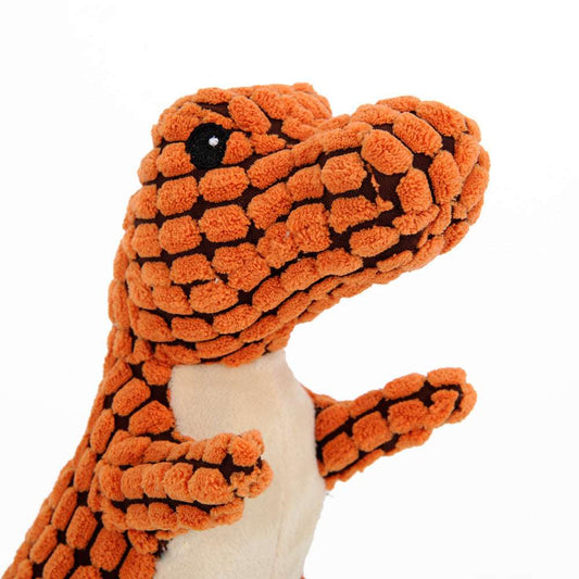 Plush Dinosaur Chew Toy for Large Dogs
