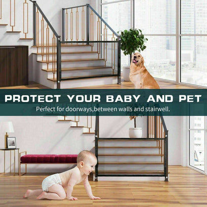 Portable Mesh Pet Safety Gate for Stairs & Doors