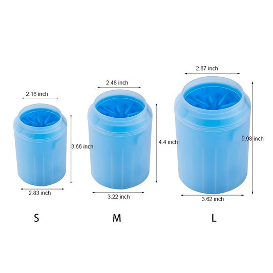 Dog Foot Cup Paw Washer Cleaner Dog Cat Foot Cleaning Brush Soft Silicone Dog Paw Cleaning Tool Pet Paw Cleaning Bucket Supplies