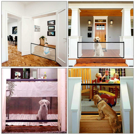 Portable Mesh Pet Safety Gate for Stairs & Doors