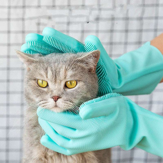 Silicone Dog Grooming Comb & Puppy Brush Glove