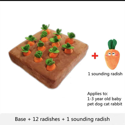 Carrot Plush Chew Toy for Dogs & Puppies
