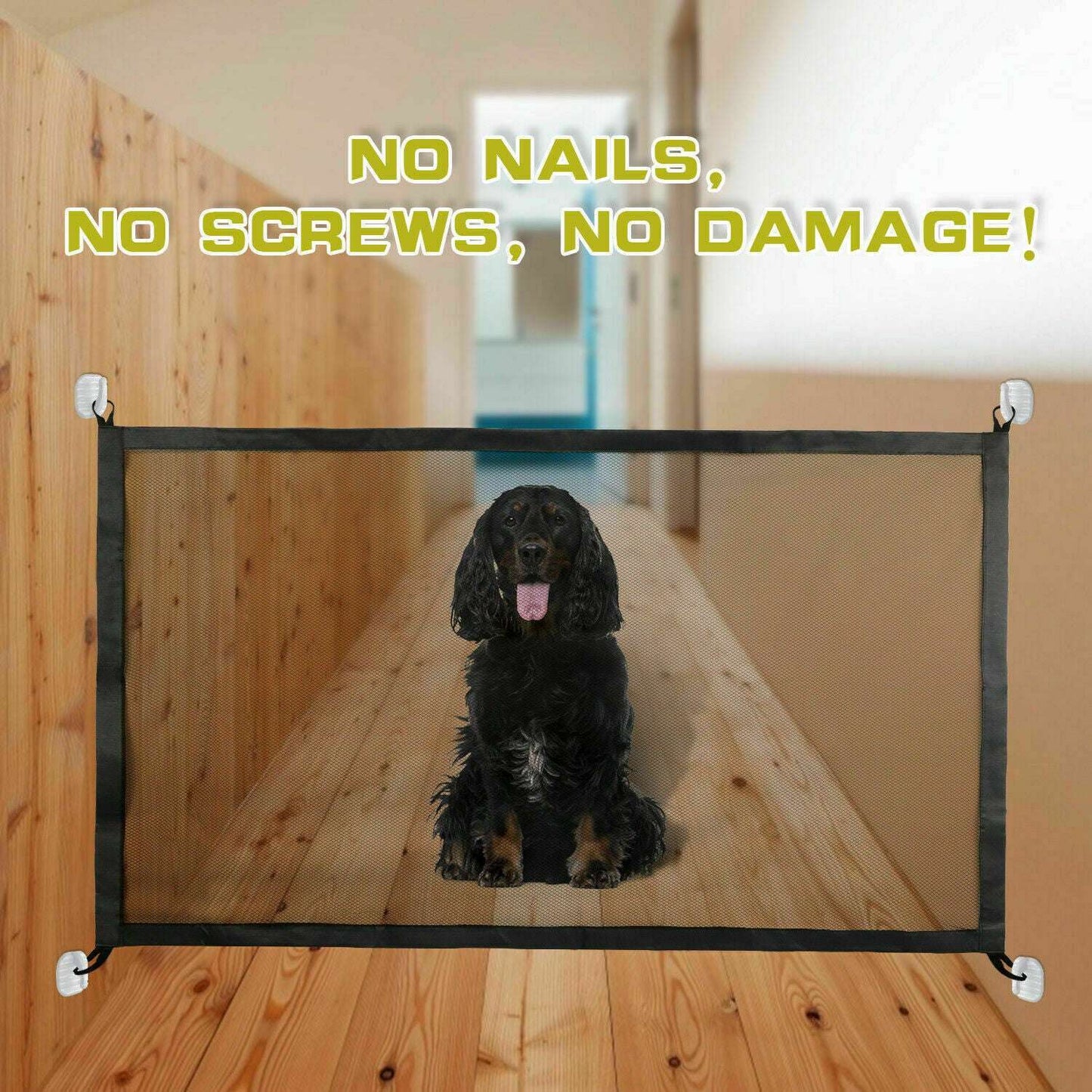 Portable Mesh Pet Safety Gate for Stairs & Doors
