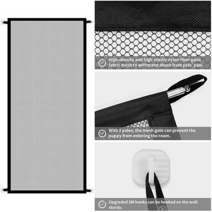 Portable Mesh Pet Safety Gate for Stairs & Doors